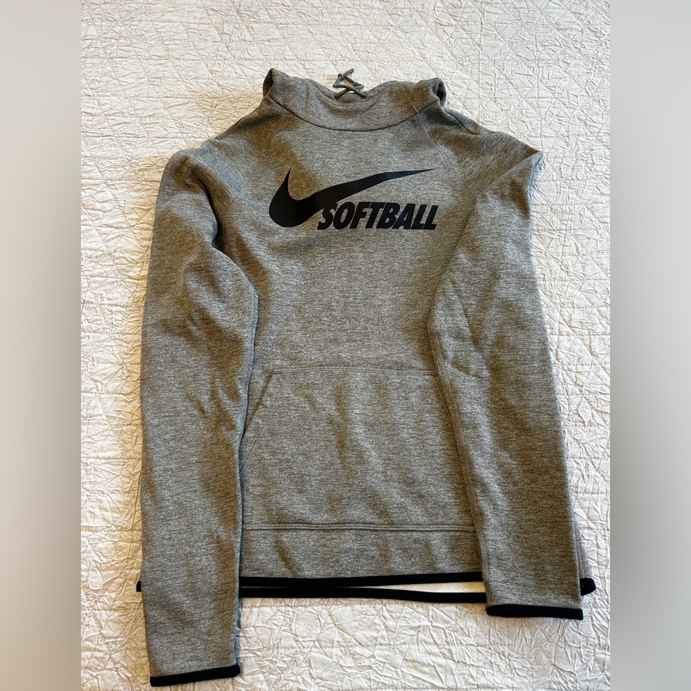 Nike Heather Gray Softball Hoodie